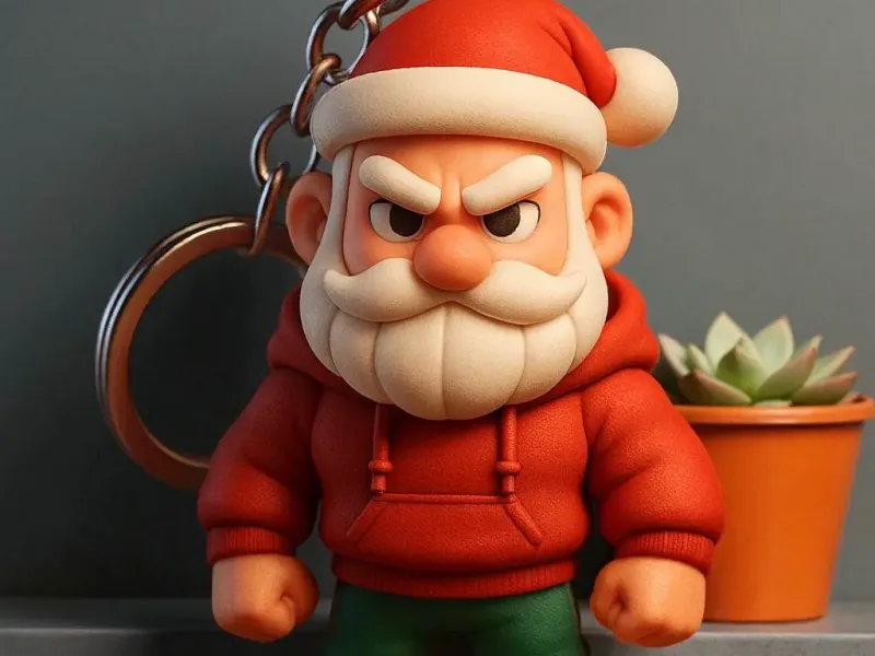 Keychain Badass Santa