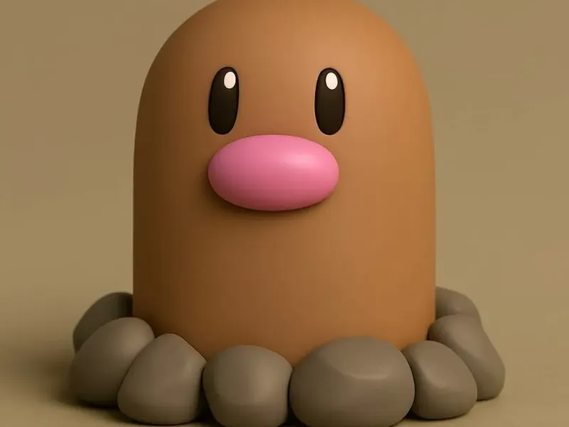 Diglett Pokemon Chibi