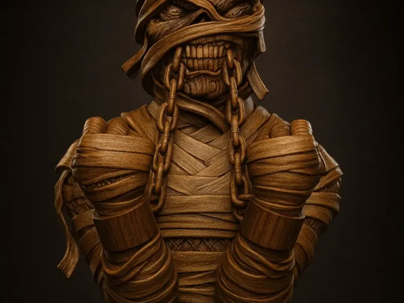 Eddie Mummy bust Iron Maiden character