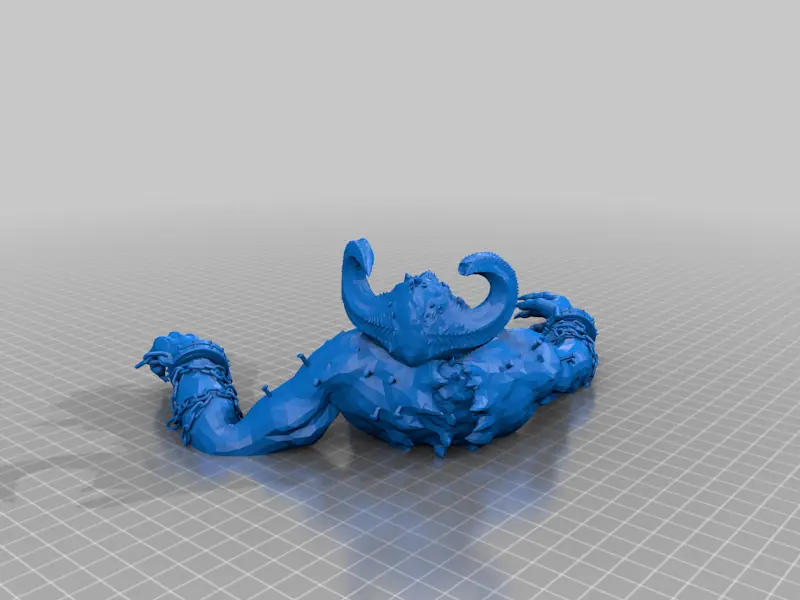 golden daemon statue - lp