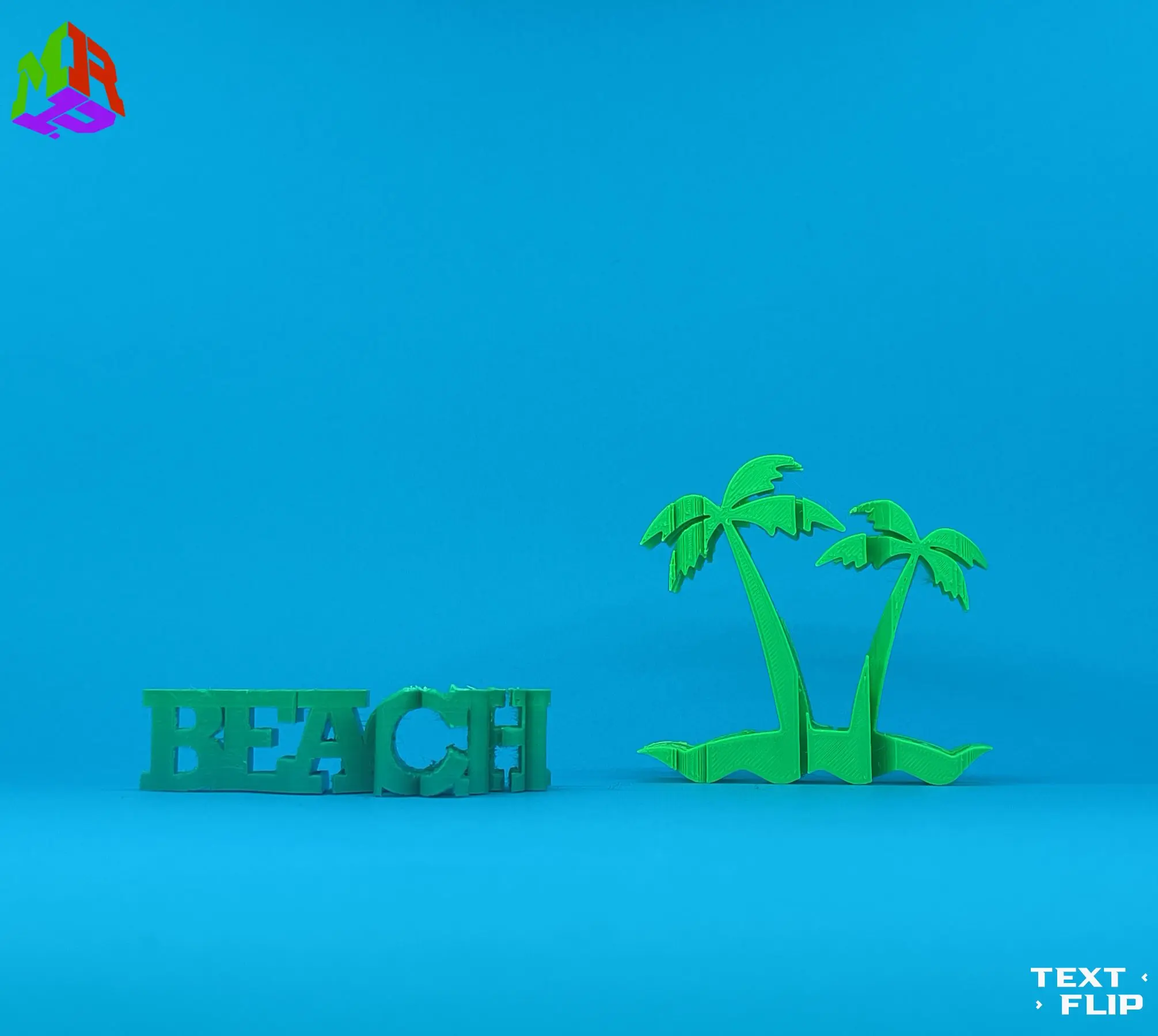Text Flip - Beach