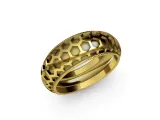 Hex Pattern rope Ring-0
