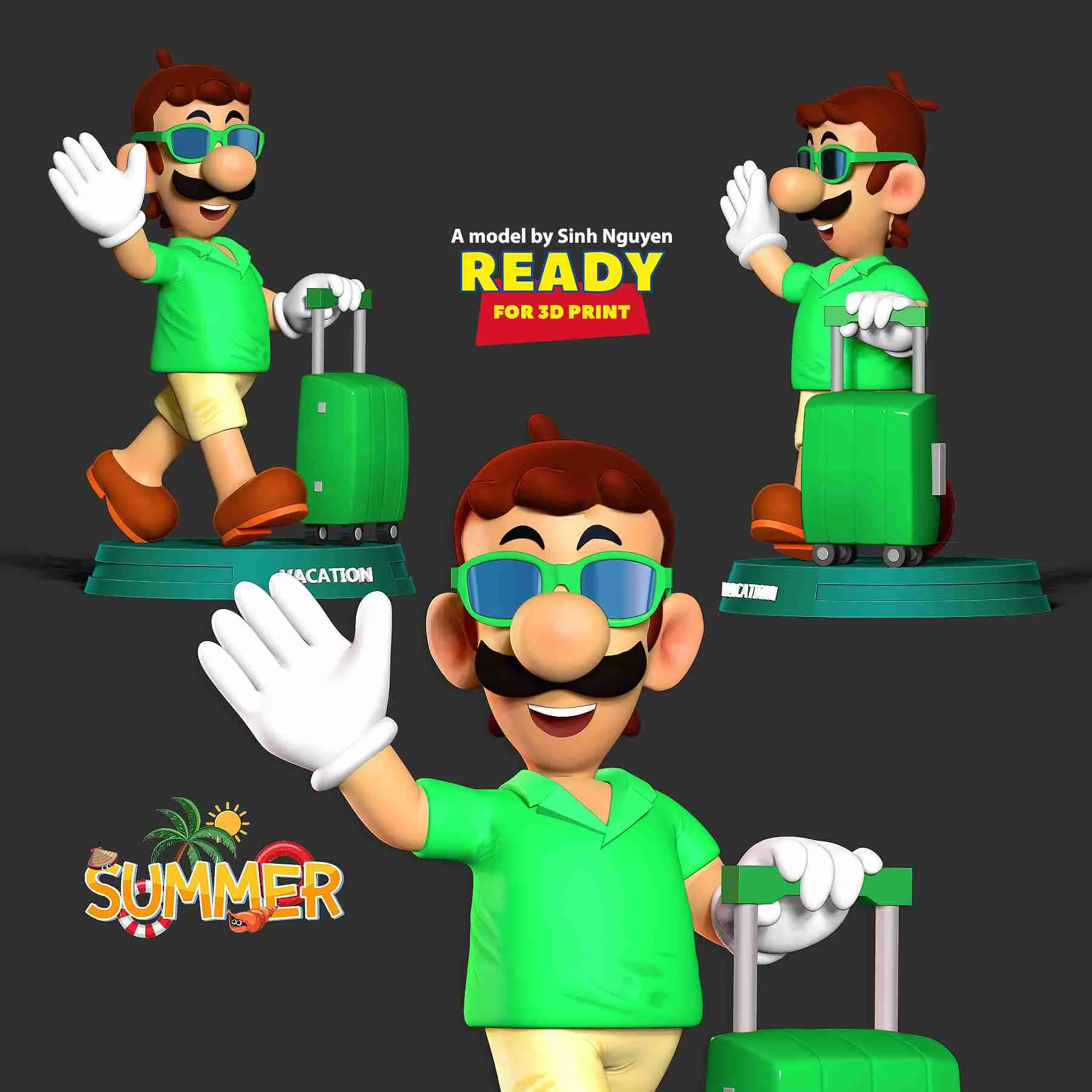 Luigi with summer vacation