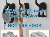 IKEA Bastis Hook dog butt wall hanger mounting plate-0