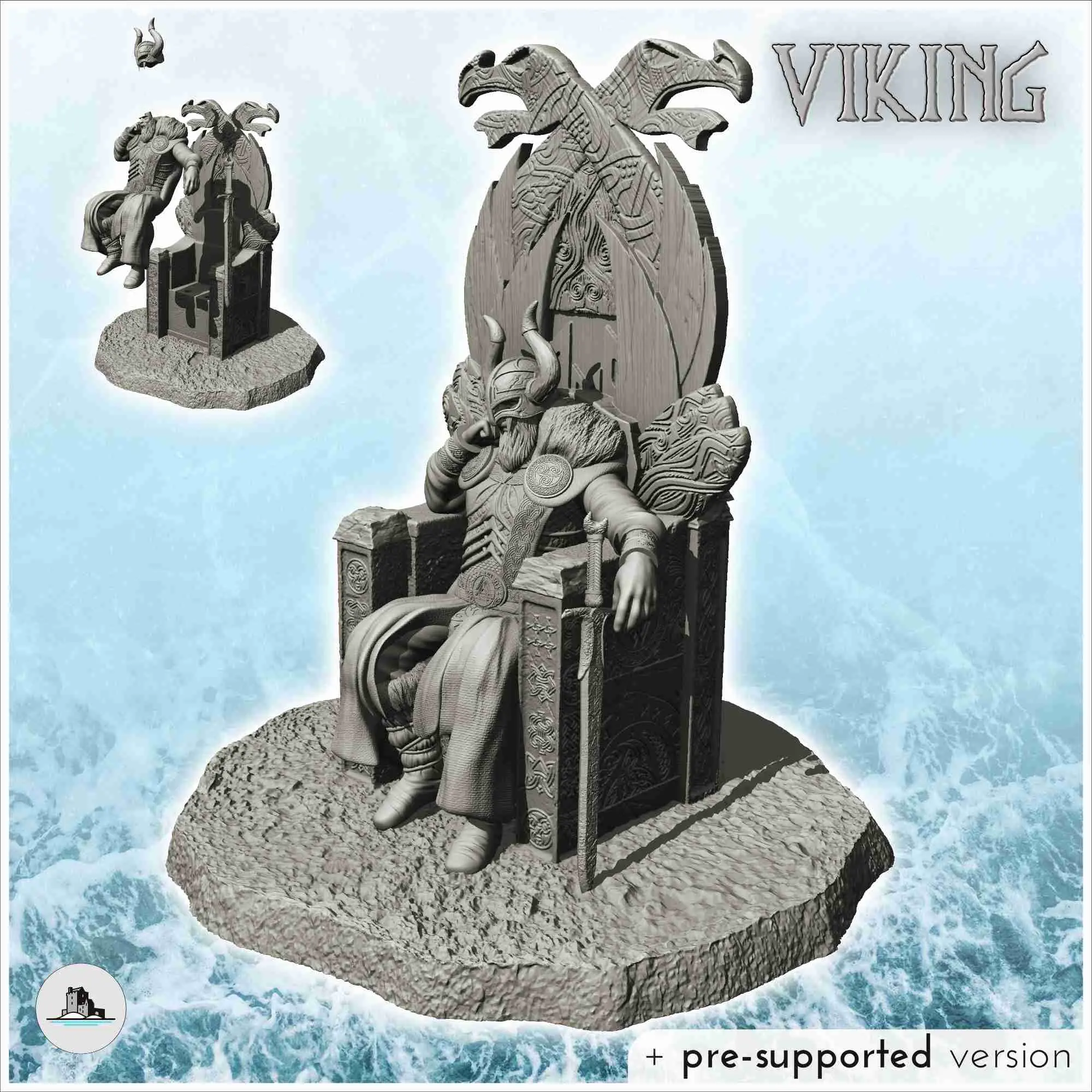 Viking figures pack No. 1 - scenery medieval miniatures warh