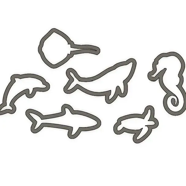 Sea Creatures Cookie Cutters Set Of 6