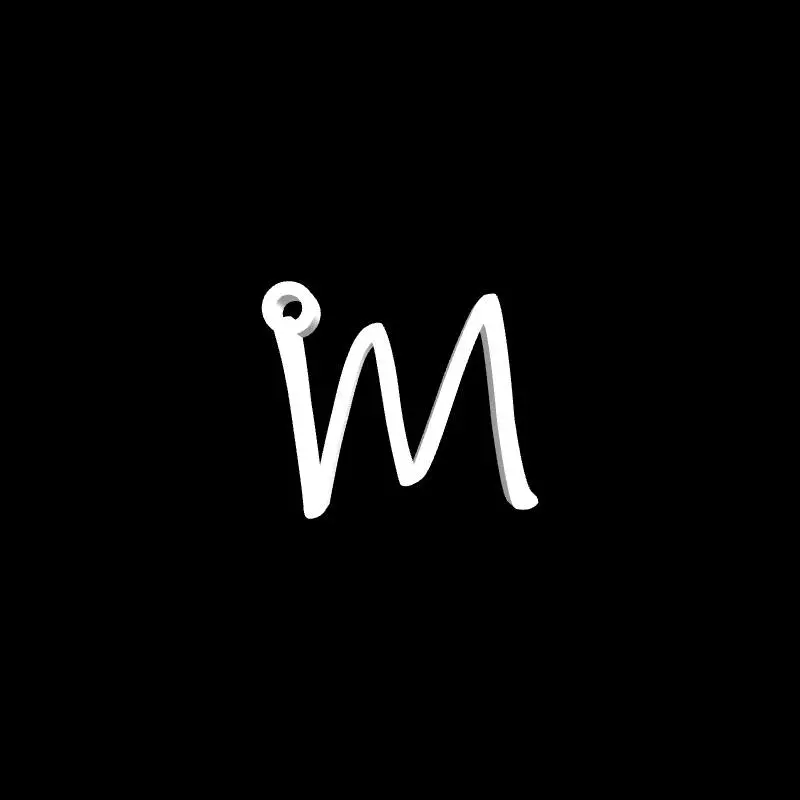 Free Jewelry & Accessories STL Download - M keychainby XP3Design