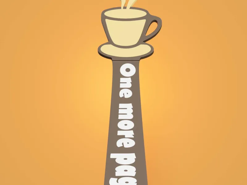 One More Page – Multicolor 3D Printable Bookmark for Book &