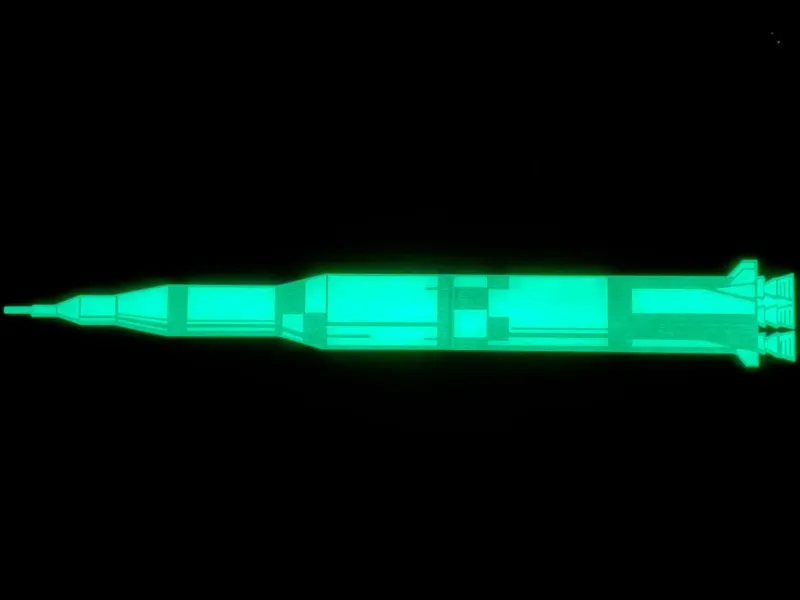 glowing Saturn V Rocket (glow in the Dark)