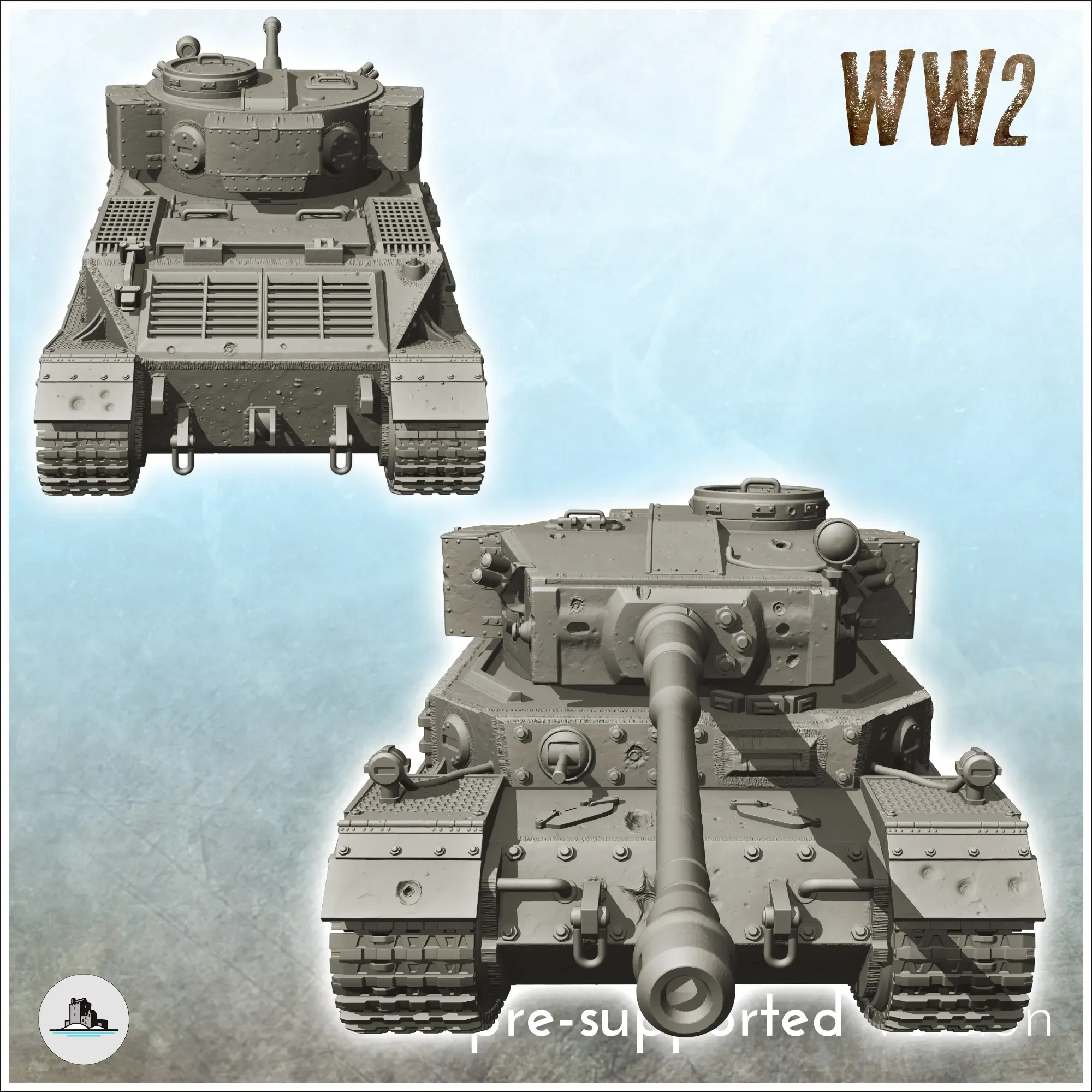 Panzer VI Tiger (P) - WW2 German Flames of War Bolt Action
