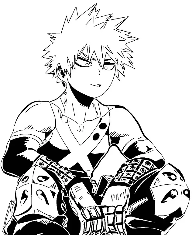 Katsuki Bakugo Schablone