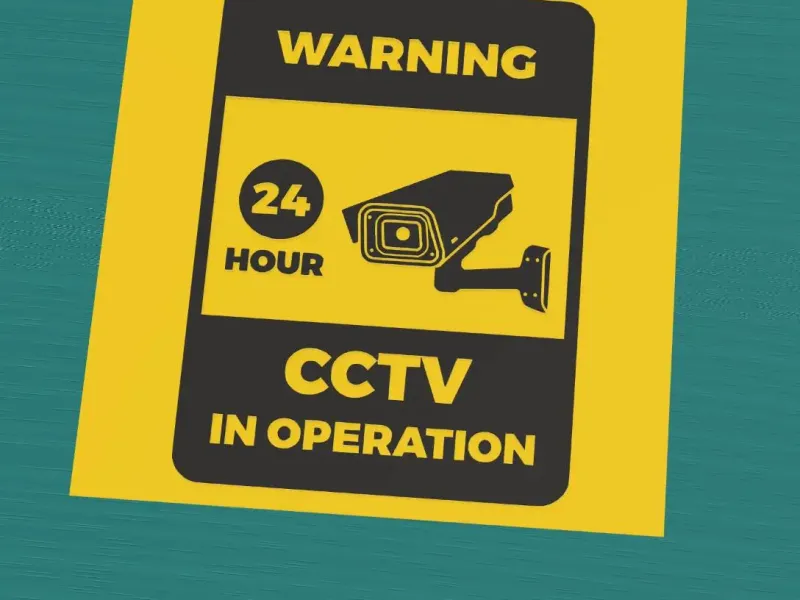 warning CCTV sign