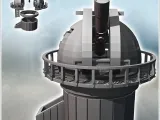 Damaged modern observatory with large telescope and circular-1