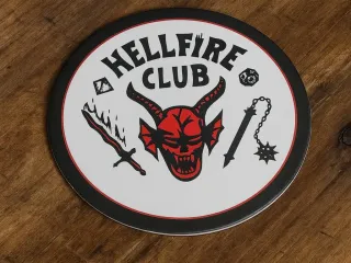 Stranger Things Hellfire Club Coaster (0.2mm)