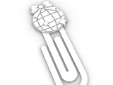 Paperclip Disco with bow - bookmark-1