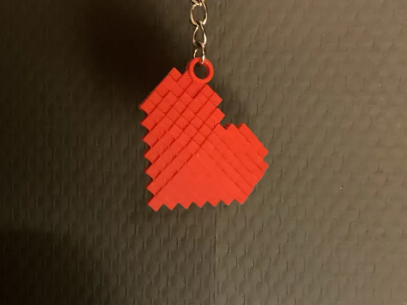 Pixel hart keychain