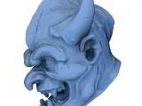 Gothic Demon Gargoyle Head – Detailed Sculpt Model-6