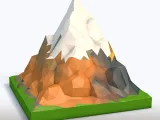 Low Poly Mountain Terrain – Stylized Mountain Landscape STL-5