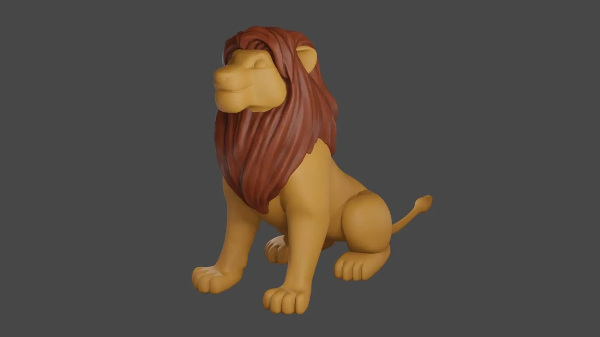 Lion Male for 3d Print