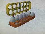 bandeja de ovos de dois níveis 2X12-0