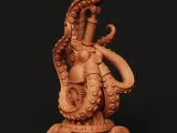 Steampunk Octopus Headphone Stand Bronze Gear Desk Setup-1