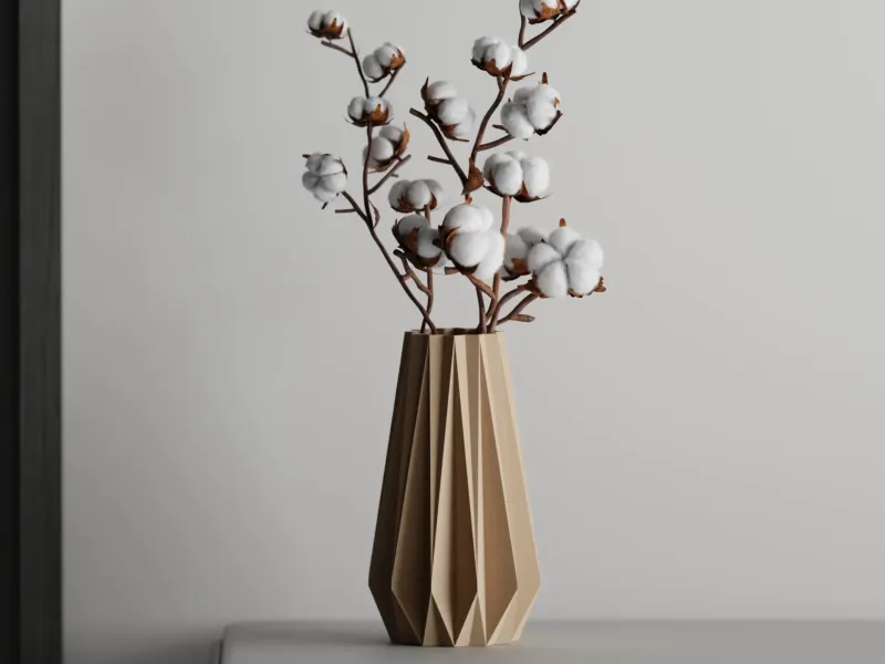 Vase große Rippen Dreieck