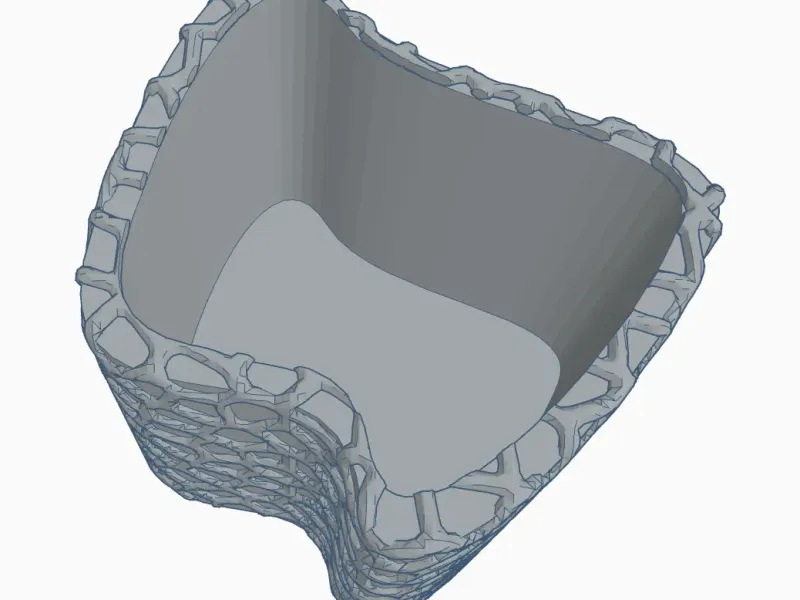 Pot de fleurs asymétrique Voronoï 1