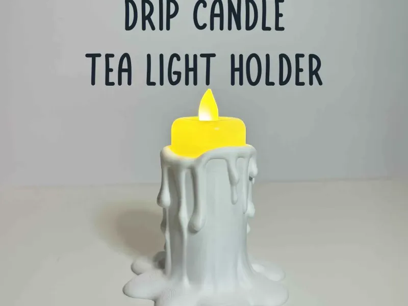 Dripping candle tea light holder