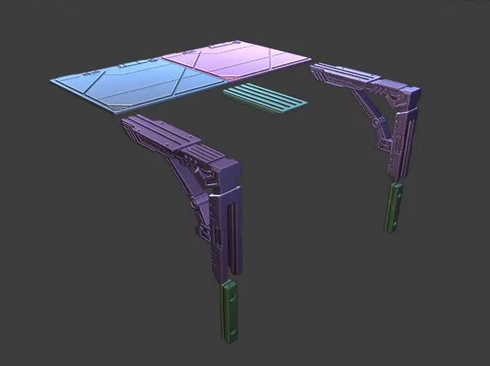 Wall Rack Shelf Storage with Futuristic theme