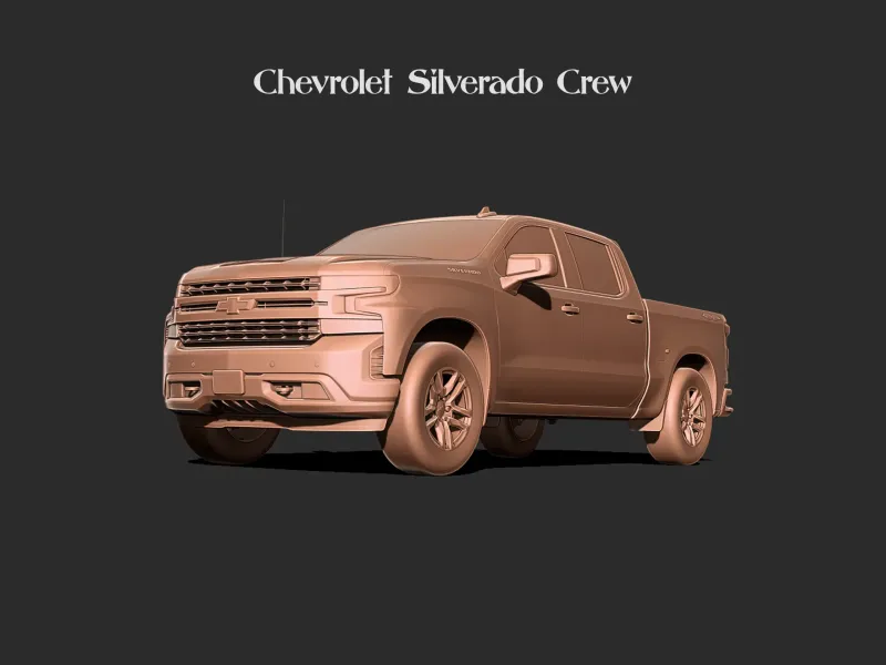 Chevrolet Silverado Crew 3d print model