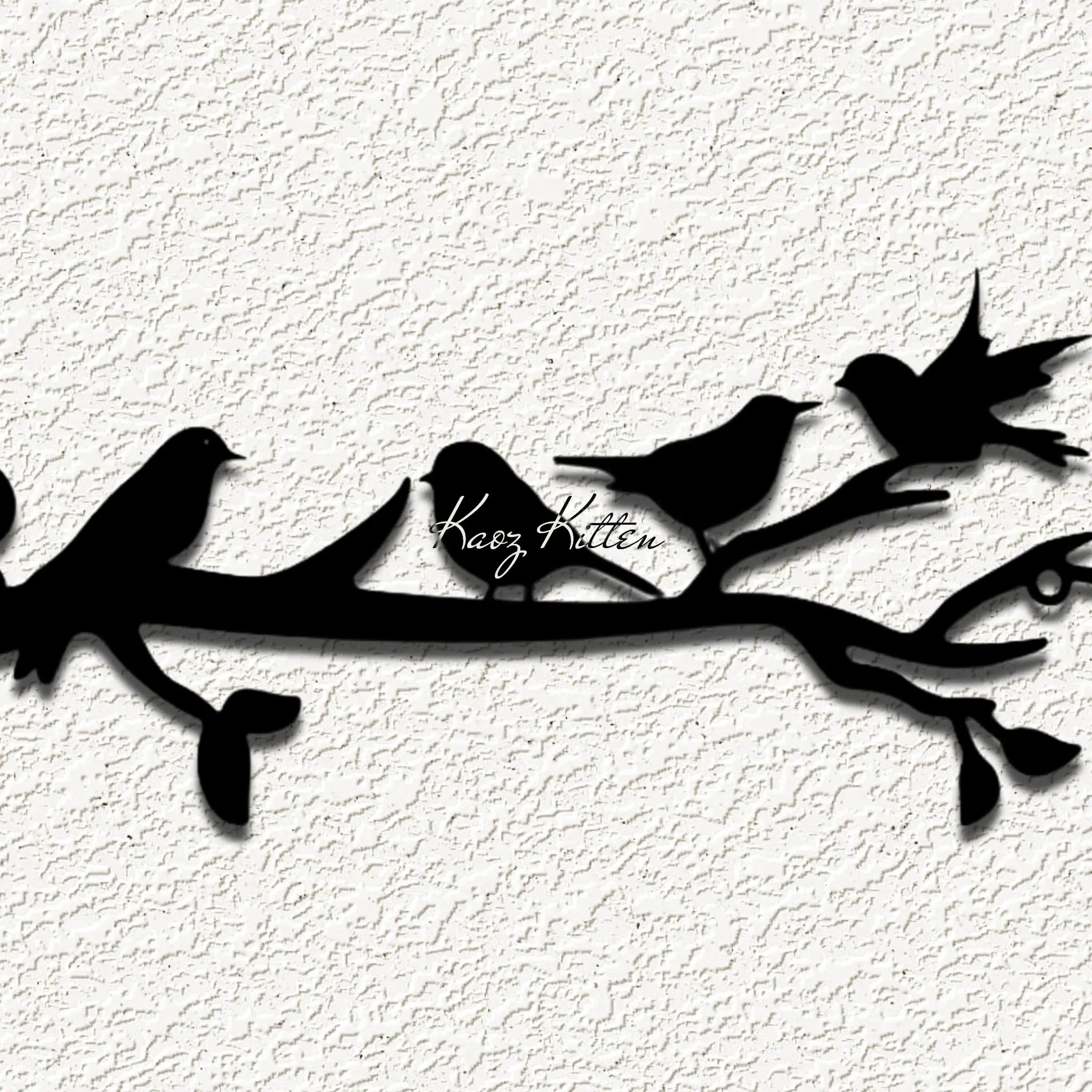 4 birds branch set WALL ART HOME DECOR