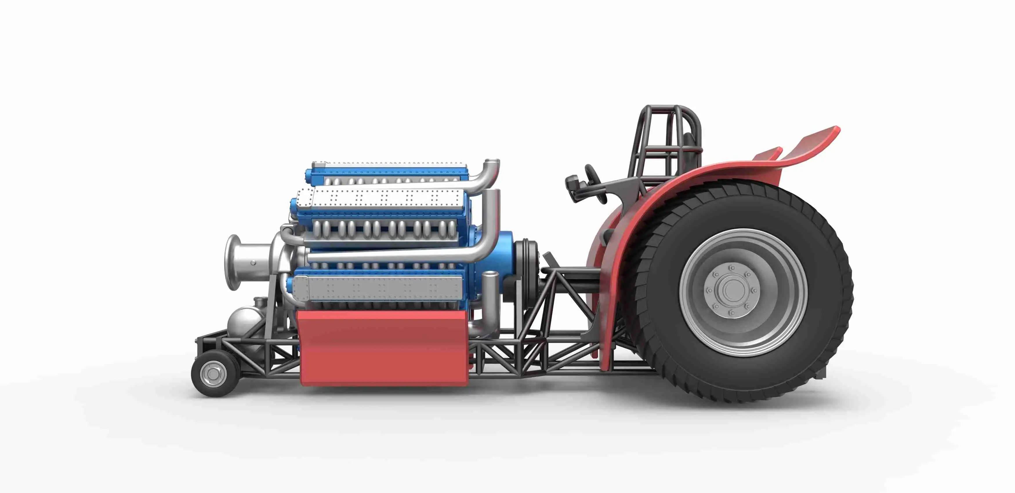 Pulling tractor with 42 cylinder Radial engine Scale 1;25