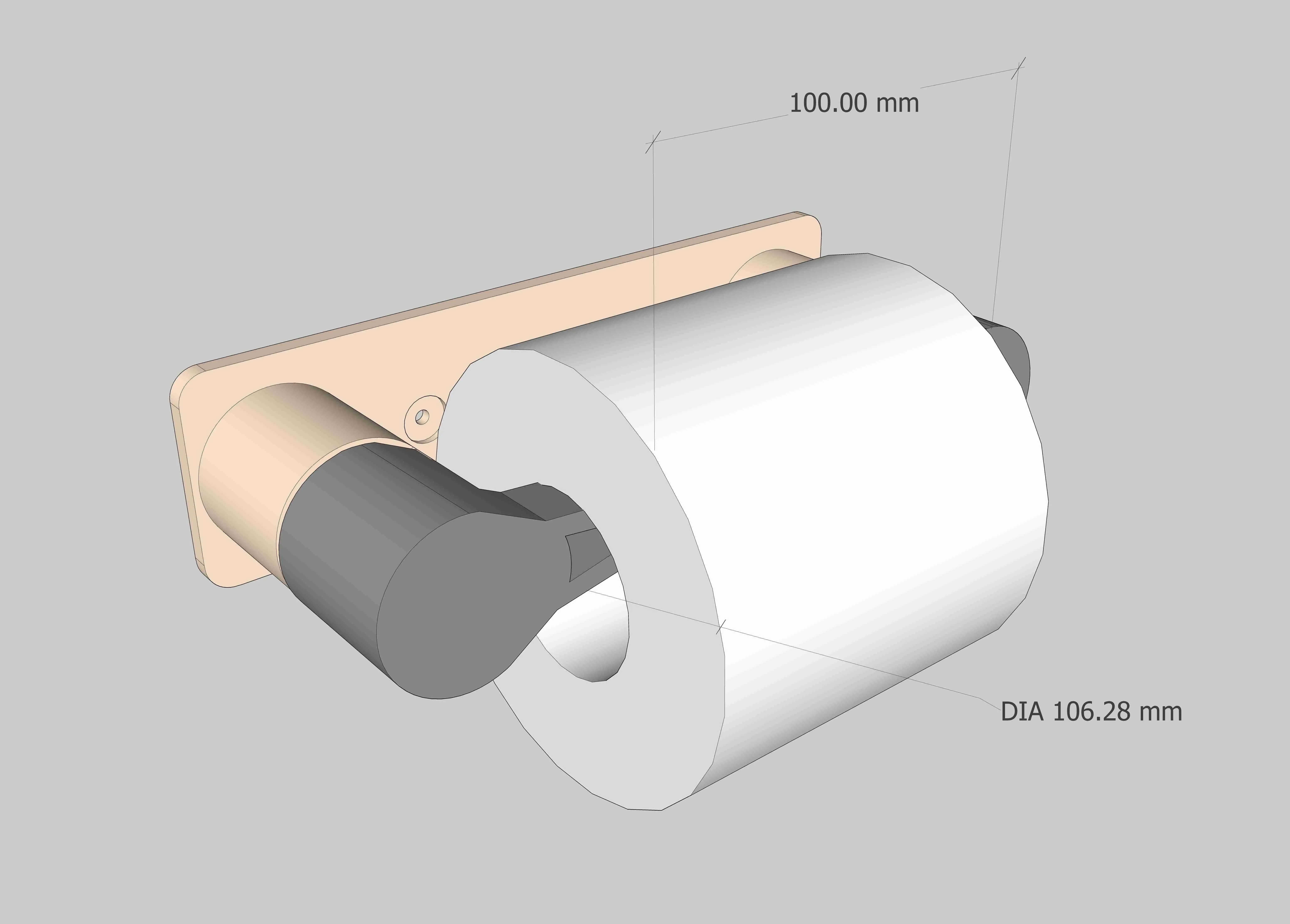 QUICK RELEASE TOILET PAPER HANGER ( NO SUPPORTS NEEDED )