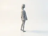 Lady In Jacket Figurine Female Figure 3D Printable-1