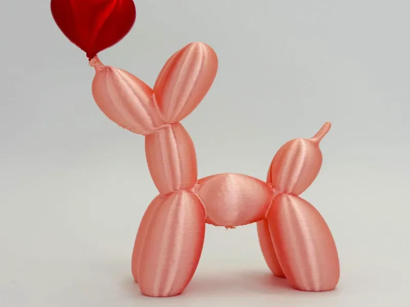 Balloon dog heart valentine stand