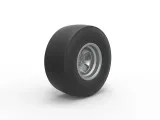 Rear wheel of vintage dragster Version 2 Scale 1:25-2