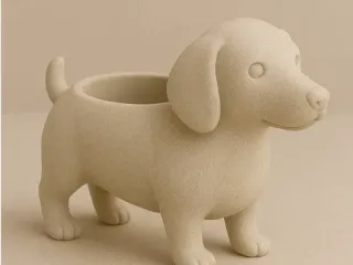 Dachshund Dog Planter – STL File for 3D Printing
