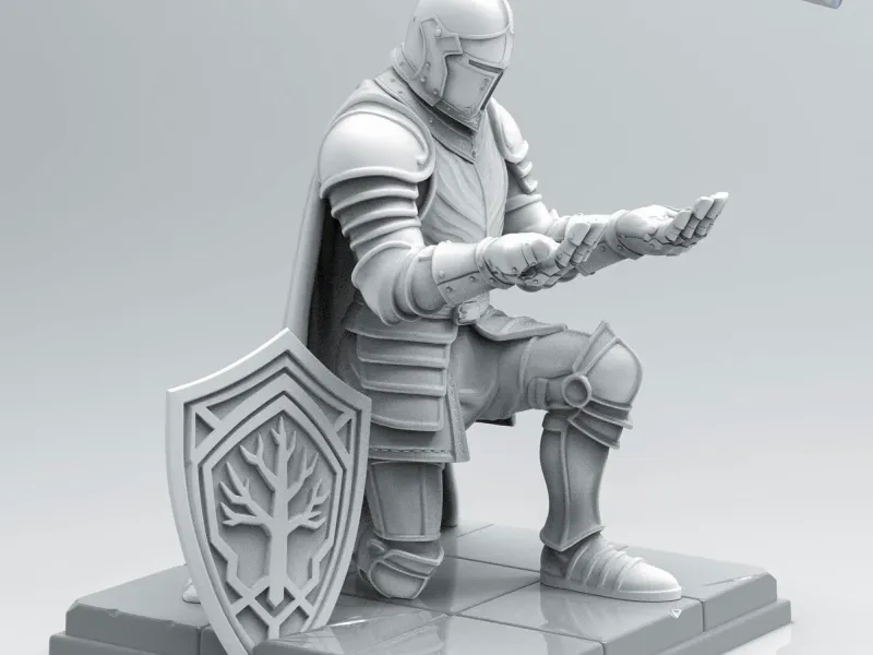 Medieval Knight Pen Holder – Decorative Figure