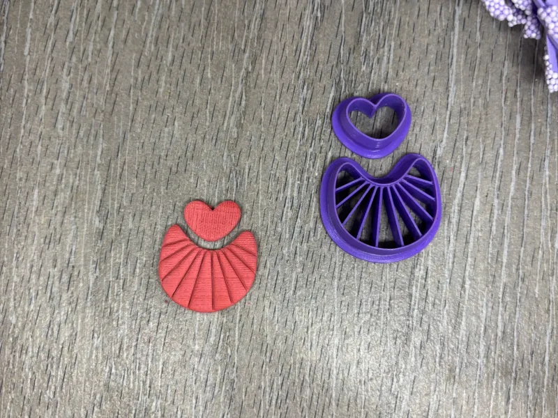 HEART AND FAN CLAY CUTTER SET