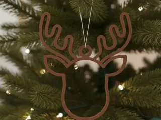 Reindeer Christmas Ornament (Support-Free)