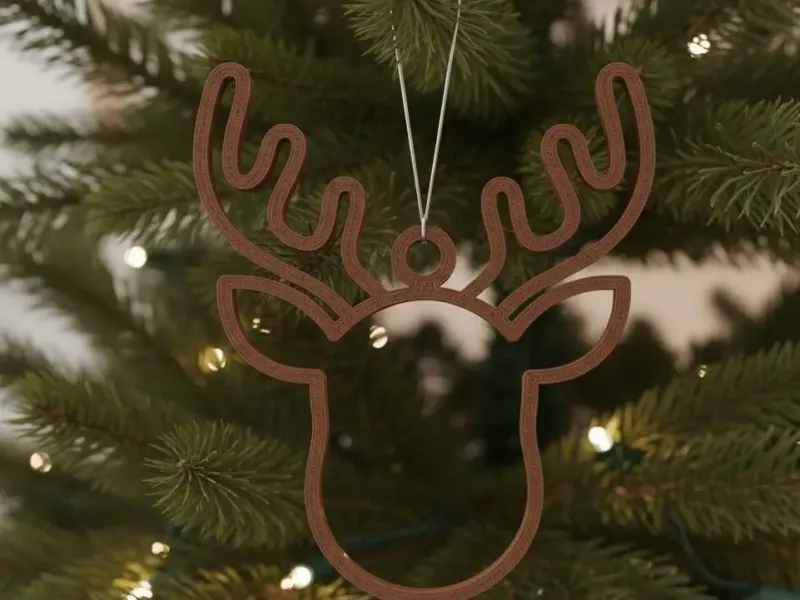 Reindeer Christmas Ornament (Support-Free)