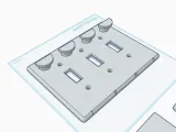 Triple switch light switch cover with key holder-0