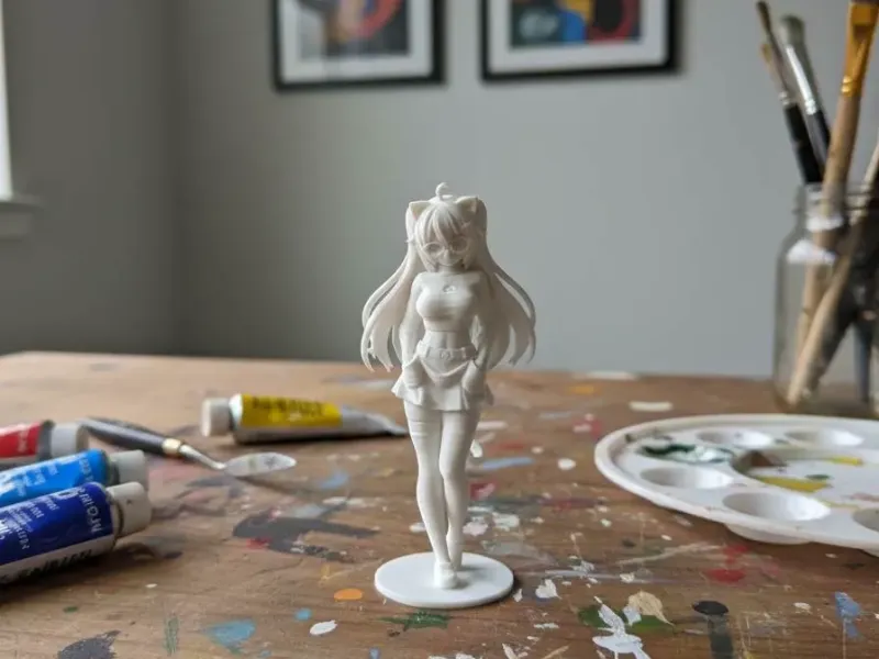 Anime cat girl figurine