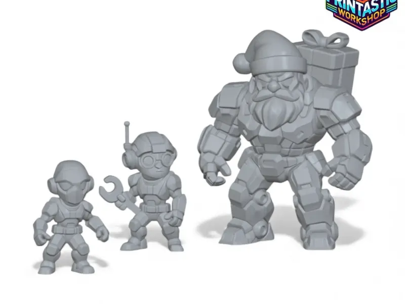 MECHA CLAUS TRIO – CYBER SANTA & DUAL MECH ELVES