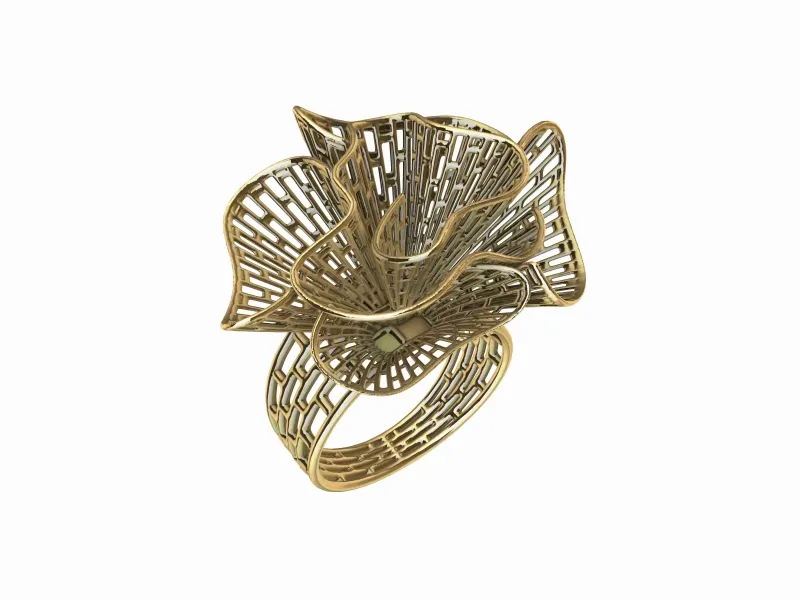 Jali Ring im türkischen Stil mit Ziegelstein-Muster