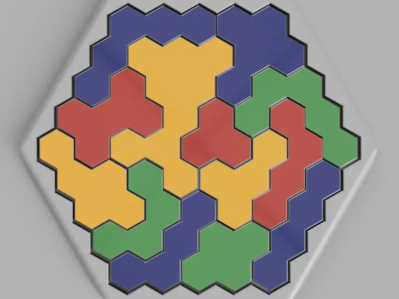 Hexagon Board Puzzle - Shape Fitting Board Game for kids