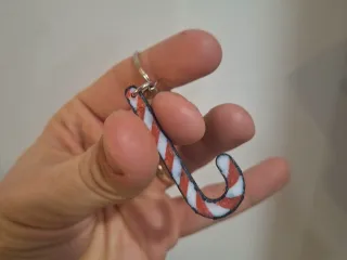 Candy Cane Keychain
