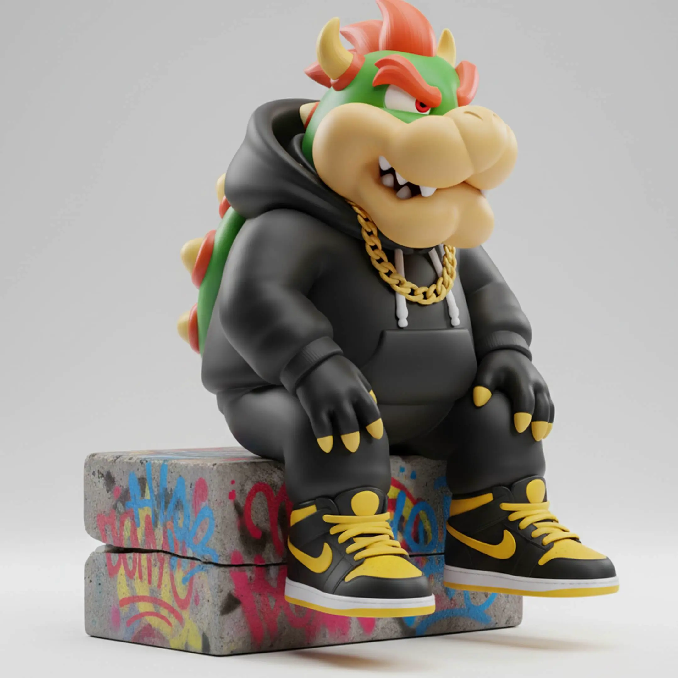 Streetwear Bowser Figure | Super Mario Urban Fan Art