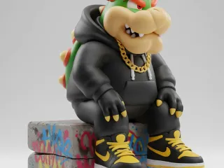 Streetwear Bowser Figure | Super Mario Urban Fan Art