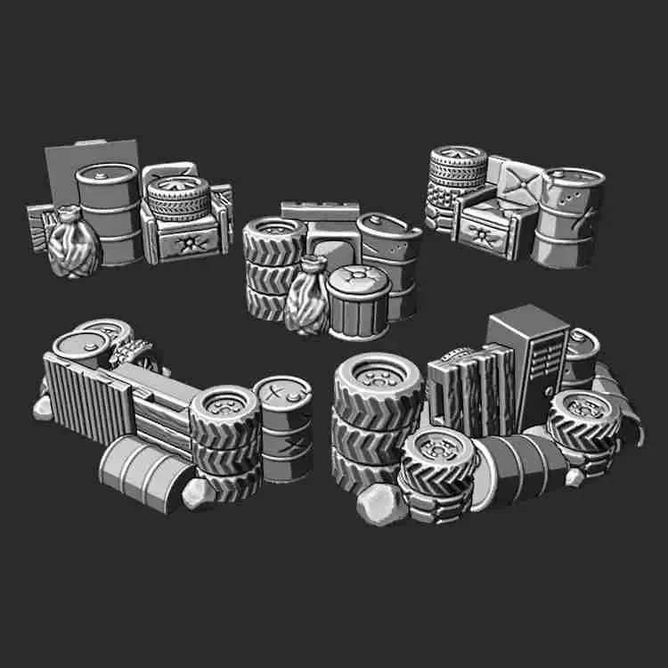 Barricades - Supportless (32mm scale, scaleable)